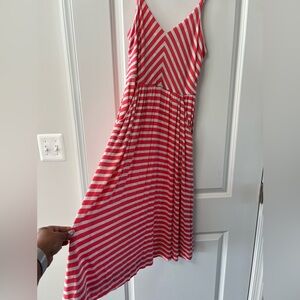 Cynthia Rowley Peachy and White Stripped Sundress